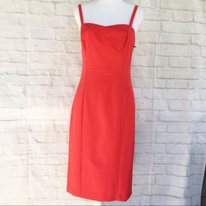 Vince Camuto Red Sweetheart Neck Strap Dress 6